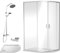 Balterley Ruwa Shower Enclosure Bundle - Offset Right Quadrant, Tray, Round Shower & Waste - White/Chrome - 1200mm x 800mm