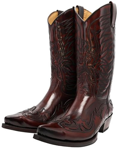 Sendra Boots 3241 - Stivali da cowboy da uomo, colore: Rosso, fucsia, 46 EU