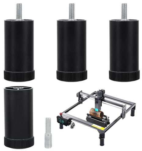 BENECREAT 4Pcs Laser Engraver Raiser, Laser Cutter and Engraver Machine, Laser Engraving Machine Riser for Most Laser Engraver, Increase 56.5mm