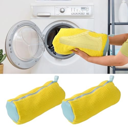 YAOZUP Bolsa Lavadora Zapatillas, 2 Piezas Bolsa de Lavandería con Cremallera, Bolsa de Lavado de Zapatos, Bolsa para Lavadora, Bolsa de Lavandería para Zapatillas, Bolsa de Limpieza de Zapatos