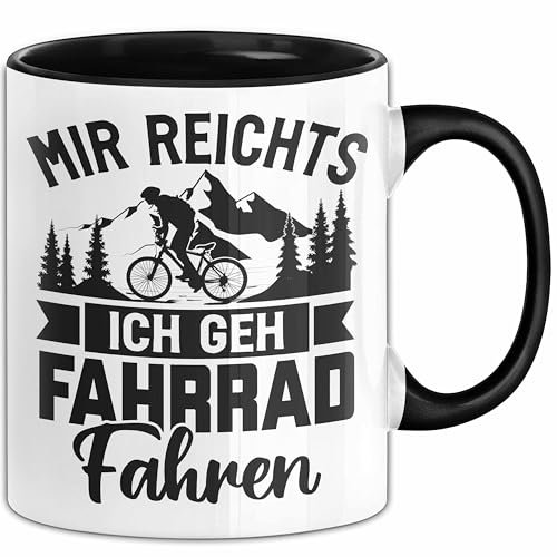 Mir Reichts Ich Geh Fahrrad Fahren Tasse Geschenk Für Fahrradfahrer Kaffee-Becher (Schwarz)