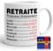 MQIAN Mug Retraite Avec Coffret Cadeau, Tasse Original Pour Homme Et Femme, Départ Humoristique, Vive La Retraite
