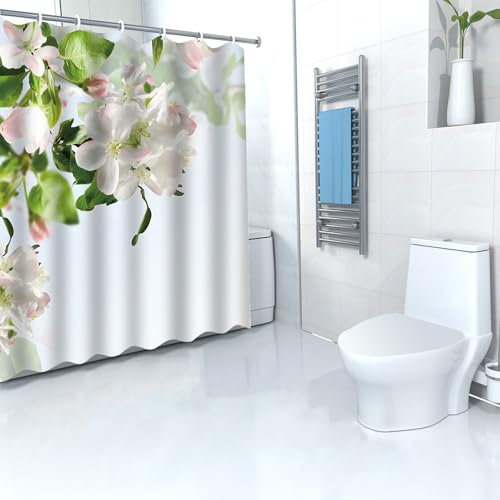 FAIRYGATE Duschvorhang Wald 180x180 Dusch Vorhang Bath Curtain Duschvorhang für Badewanne und Dusche im Badezimmer Wasserdicht Badvorhang Anti Schimmel aus Schwarz mit 12 Ringe 180x180 B9616