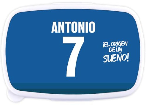 Fiambrera Merienda Sandwichera Futbol Personalizada Nombre y Número Regalo Niños (GETAFE)