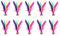 Kick-Shuttle | 10 Stück Feather Kick Federbälle Jianzi,Bunte Fußsportarten im Freien, interessantes Trittspiel, Indoor-Outdoor-Spiel für Kinder