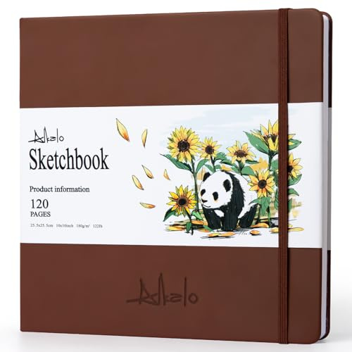 Skizzenbuch zum Zeichnen, 120 Seiten Skizzenbuch, 55,3 kg/180 g/m² dickes Papier