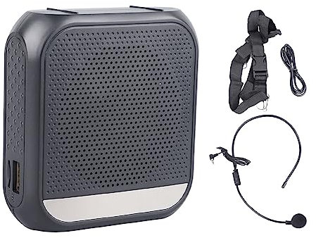 NOENNULL Portable Rechargeable Mini Voice Amplifier for Teachers with Microphone Headset and Waistband, Personal Voice Amplifier for Speech, Class, Training, Guide, Meeting