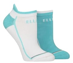 ELLE Ladies Sports Trainer Socks Pack of 2 (UK, Numeric, 4, 8, Regular, Regular, Aqua)