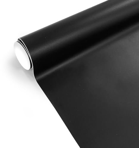 CompraFun Pellicola Adesiva per Auto, 300 x 30cm Pellicola Wrapping Nero Opaco, Adesivi Auto Impermeabile Senza Bolle, per Fai da Te Decorativa Auto, Moto e Bici