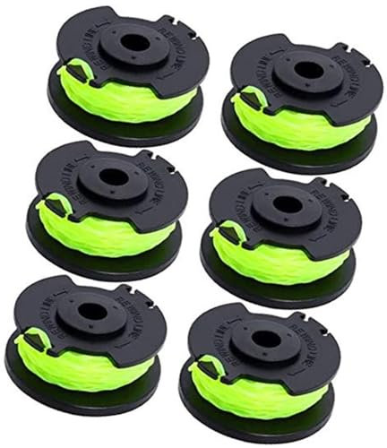 XYWOPO 6Pcs Trimmer Spool Line Replacement, for Ryobi, RAC143 RLT36B33 RY36LT33A-0 RLT36C3325 36V Cordless Trimmers, Weed Eater String Auto-Feed Grass Lawn Mower Spool
