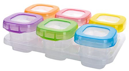 Supvox 6stücke Babybrei Gefrierbehälter Mit Luftdichtem Silikonring Mikrowellen Spülmaschinengeeignet Transparente Babynahrungs-aufbewahrungsbox Für Beikost Auslaufsicher Sortierte