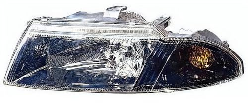 PROPOSTEONLINE Scheinwerfer für Mitsubishi Carisma 1999 links Halogen vorbereitet für elektrische Einstellung Parabola schwarz MR972793