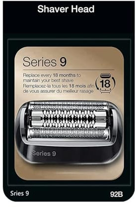 Ersatzzubehör 92B-Kopf, Kompatibel Mit Braun, Series 9 Rasierer 9290cc, 9291cc, 9370cc, 9293s, 9385cc, 9390cc, 9330s(2pcs)