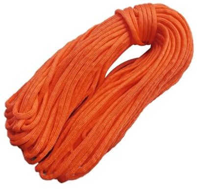 WENFEN Outdoor Climbing Rope,4mm 550 Lbs Parachute Cord Lanyard Tent 9 Strand for Hiking Camping Multifunction Corda Static(Yellow)