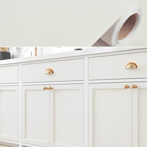 60cm×5m, Beige Vinyl Wrap for Furniture Stickers, Beige Vinyl Self Adhesive, Matt Finish Sticky Back Plastic Roll, Plastic Wrap for Furniture Makeover, Contact Paper Self Adhesive Wallpaper