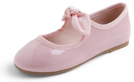 Feversole Girls Cute Dress,Ragazze Mary Jane Strap Scarpe Basse Ballerine da Principessa Scarpe da Scuola Piatte