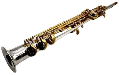 Sassofoni Sax Musicale Dritto In Si Bemolle In Alpacca Con Custodia Rigida(3/4)