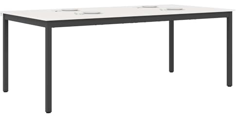 vidaXL Esstisch Weiß 200 x 100 x 75 cm Massives Kiefernholz