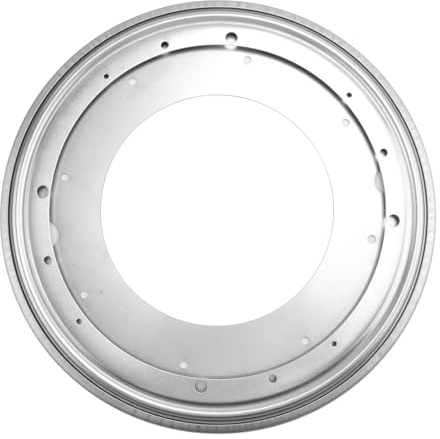 Kueohse 12 Inch Round Shape Galvanized Turntable Rotating Swivel Plate Kitchen & Display Table Hardware