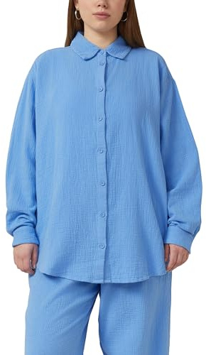 QS Musselin Bluse mit überschnittener Schuler