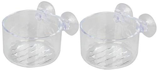 YPBEW Aquarium-Futterspender aus Acryl, Planarischer Fang für Blutegel, transparent, mit Saugnapf, für Aquarien, 2 Stück