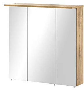 Schildmeyer Spiegelschrank Milan Nora 134892, Eiche Landhaus Dekor, 70,5 x 16 x 72,5 cm