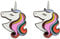 AYOMI 2 x lustige, niedliche magische bunte Einhorn-Anstecknadeln aus Emaille – lustiges trendiges Accessoire für Jacke, T-Shirt, Tasche, Hut, Schuh, One size, Emaille