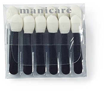 Manicare Lot de 12 applicateurs cosmétiques jetables pour maquillage et nail art, parfaits pour le fard à paupières et l’anti-cernes, brosses-éponges hygiéniques, accessoires de beauté