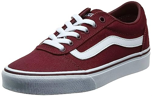 Vans Ward Canvas, Sneakers Basses femme, Rouge ((Canvas) Burgundy Olq)
