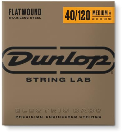 JIM DUNLOP DBFS40120M - Cuerdas para bajo - Flatwound 40-120 medium 5 cuerdas