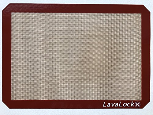 LavaLock Grilling Mat High Temp BBQ Non Stick Smoker Grill Silicon Mat FDA Food Contact Safe Large 16 x 12 480F