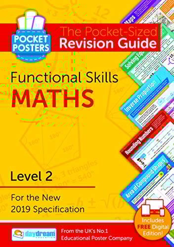 Functional Skills Maths | Pocket Posters: The Pocket-Sized Functional Skills Level 2 Maths Revision Guide | Level 2 Specification | FREE digital edition for computers, phones and tablets!