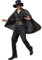 dressforfun 900531 - Herrenkostüm Zorro, In Schwarz gehaltenes Zorro-Outfit inkl. Cape, Maske und Hut (M | Nr. 302661)