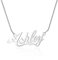 Bo&Pao Individuelle Namenskette 925 Sterling Silber mit einem Wunschname in Coca-Cola Schrift, Halskette Silber/Rosegold/Gold mit Name