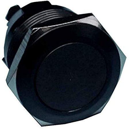 TronicXL 16mm IP65 Taster schwarz Taste Drücker F Drucktaster Knopf KFZ Hupe Hupenknopf 12V 24V 48V Hupenknopf Taste Hupen zb für Traktor Bautz Holder Fendt Eicher mc cormick Unimog Agria