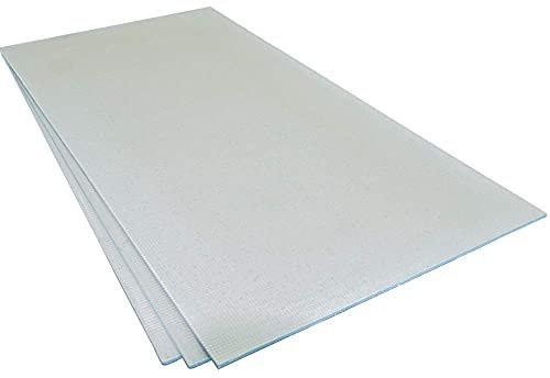 Tile Backer Board 6mm, 10mm and 20mm- Pack of 10 Boards - 60 Free Insulation Washers - Panel Size 1200 x 580mm - Wetroom Floor and Wall Insulation (1200 x 580 x 20mm + 60 Washers)