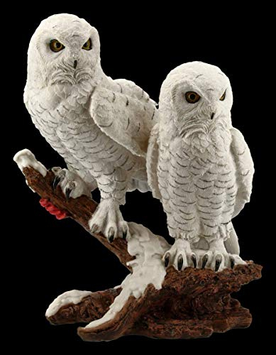 Figuren Shop GmbH Dekofigur Eulen auf AST Dekofigur Statue Höhe 30 cm