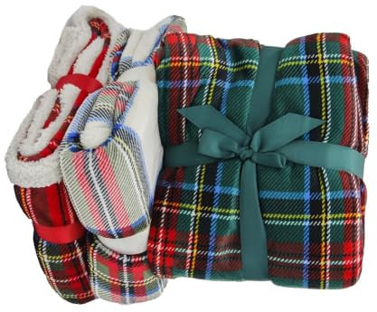 Daunex Plaid morbidotto Tartan (Rosso, 240 X 200 CM)