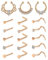 JFORYOU 20G Nasenpiercing Chirurgenstahl L Förmig Nasenstecker Spirale Nase Stecker mit Strass Nase Piercing Set Septum Piercing Schmuck 18 Stück