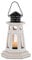Sziqiqi Laterne Kerzenhalter Vintage Windlicht Laterne Leuchtturm für Teelicht Holz Metall Dekorative Windlichthalter für Draußen Rustikale Weihnachtstisch Herzstück Hängende Laterne Bauernhaus 22cm