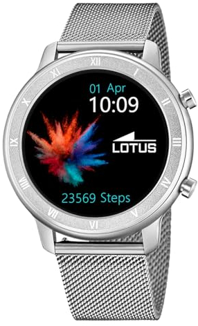 LOTUS Montre pour Homme 50037/1 Smartwatch Boîtier en Alliage Gris Bracelet en Acier Inoxydable Gris