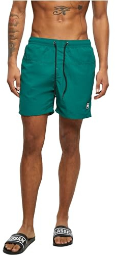 Urban Classics Men's Block Swim Shorts Badehose, Green, 4XL