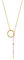 FOCALOOK Damen personalisiert Collier 18k vergoldet Ring und Stäbchen Anhänger mit 73cm lang Kette Name Gravur Lariat Halskette Y-Kette trendig Modeschmuck für Frauen Mädchen V-Ausschnitt Kleid