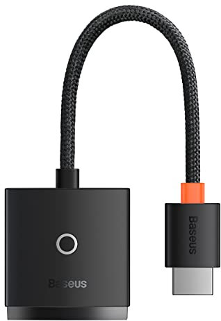 Baseus Video Tool Lite Series Plug Adapter HDMI to VGA + Mini Jack 3,5 mm/Micro USB Power Supply Black (WKQX010101)