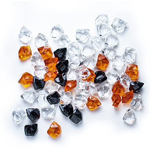 Dreamflame Mix Colors 200 PCS Acrylic Diamond Decorations Rock Crystals for Electric Fireplace, Vase Filler, Home Decoration(1 LB)