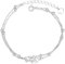 Belons Damen Armband Stern 925 Sterling Silber Zirkonia Sternchen Charm Armband Mädchen Armkette Armkettchen Kinder Fußkettchen
