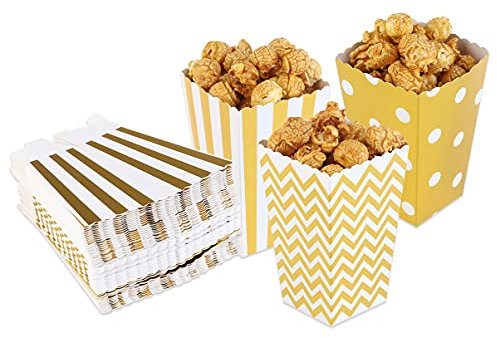 Cabilock 50pcs Boxes Popcorn Holders Paper Mini Popcorn Cups Mini Containers Candy Containers Party Candy Cartons Cardboard Popcorn Snack Box