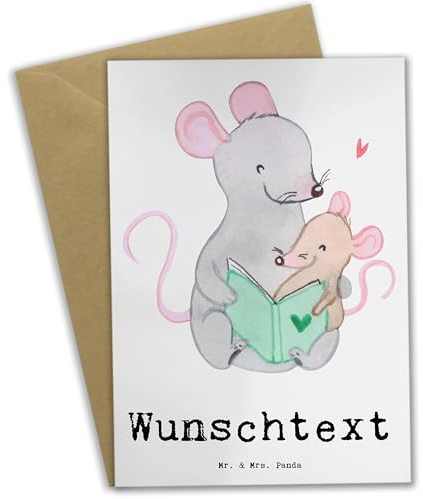 Mr. & Mrs. Panda Grußkarten Personalisiert Erzieherin Herz - Personalisierte Geschenke, Geschenk, Beruf, Ausbildung, individuelle grußkarte, Karte, Spruch, Kindergarten, personalisierbar, Lustig