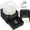 Hnustbo Muttertagsgeschenke für Mama, Ewige echte Rose mit 'Mom' Halskette, Konservierte Rose Ewige Blume Geschenke für Mutter, Geburtstagsgeschenk Mama