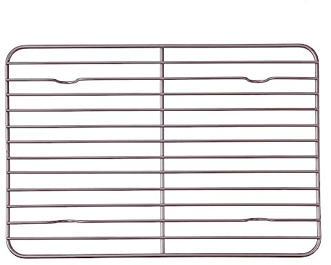 Bakeley Back- und Kühlgitter, 31,1 cm, antihaftbeschichtet, rechteckig, Drahtgitter zum Backen im Ofen (Champagnergold)
